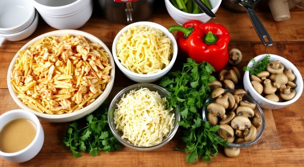Chicken Tetrazzini with Cream of Mushroom Soup recipe