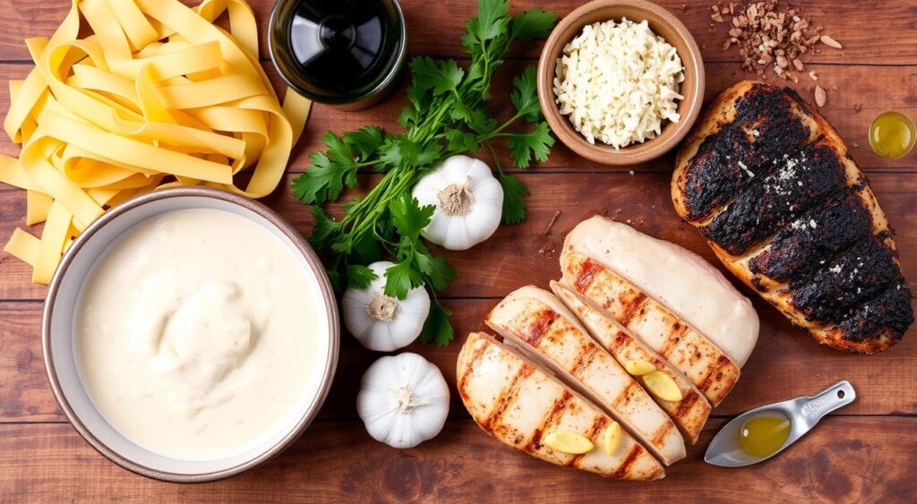 fettuccine alfredo with blackened chicken recipe ingredients