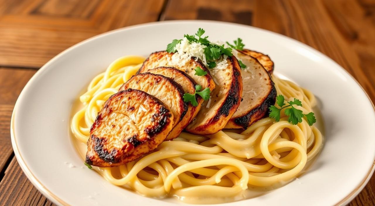 fettuccine alfredo with blackened chicken recipe ingredients
